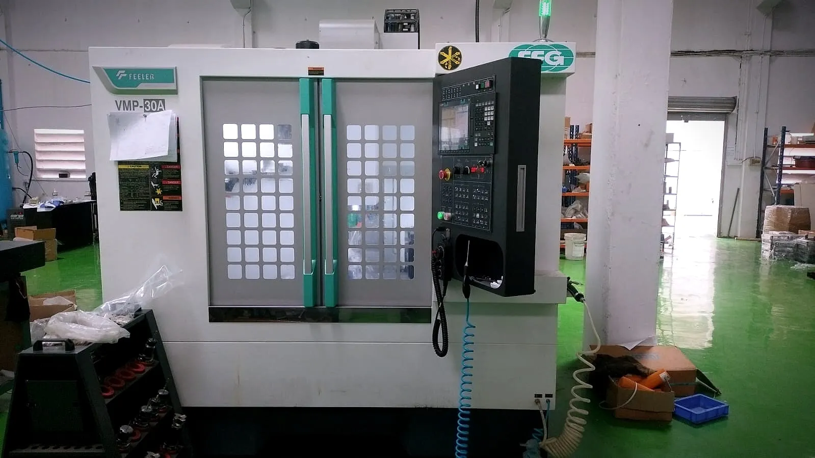 FEELER VMP-30A vertical machining centre on the shop floor